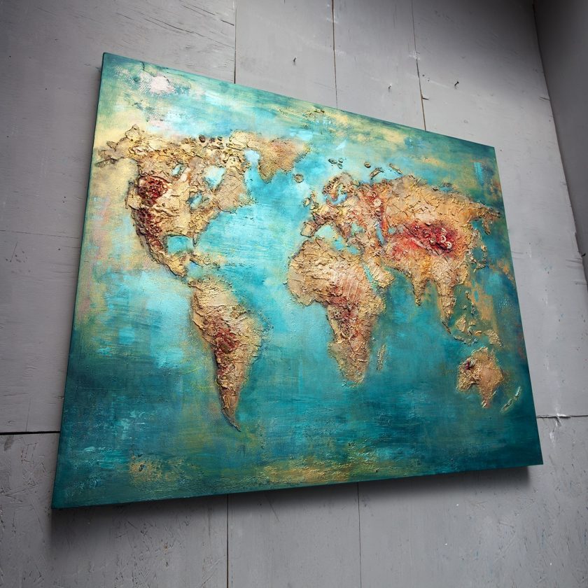 Brown world map - Image 6