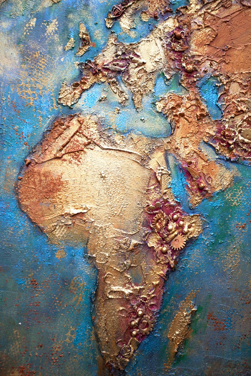 Copper World Map 3D - Image 5