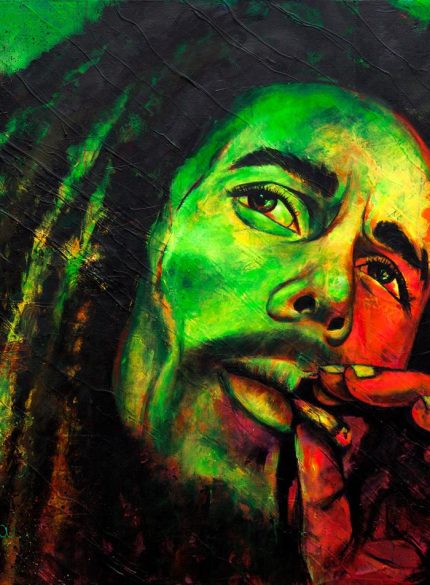 Bob Marley UV painting