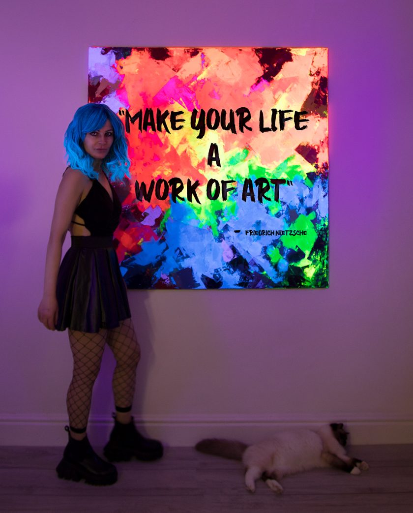 "Make your life a work of art" -UV Painting - Image 3