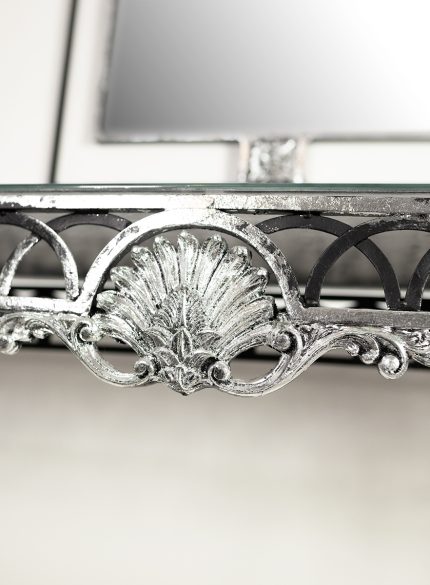 Silver Table and Mirror