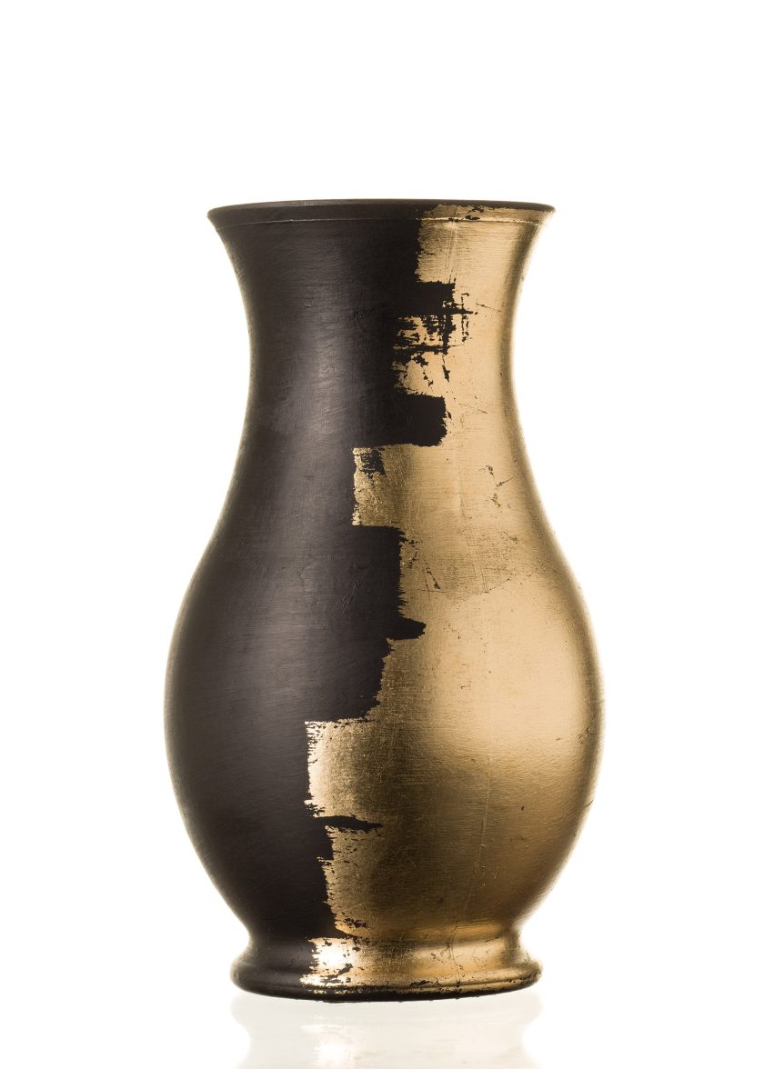 Gold And Black Vase I