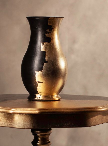 Gold And Black Vase I