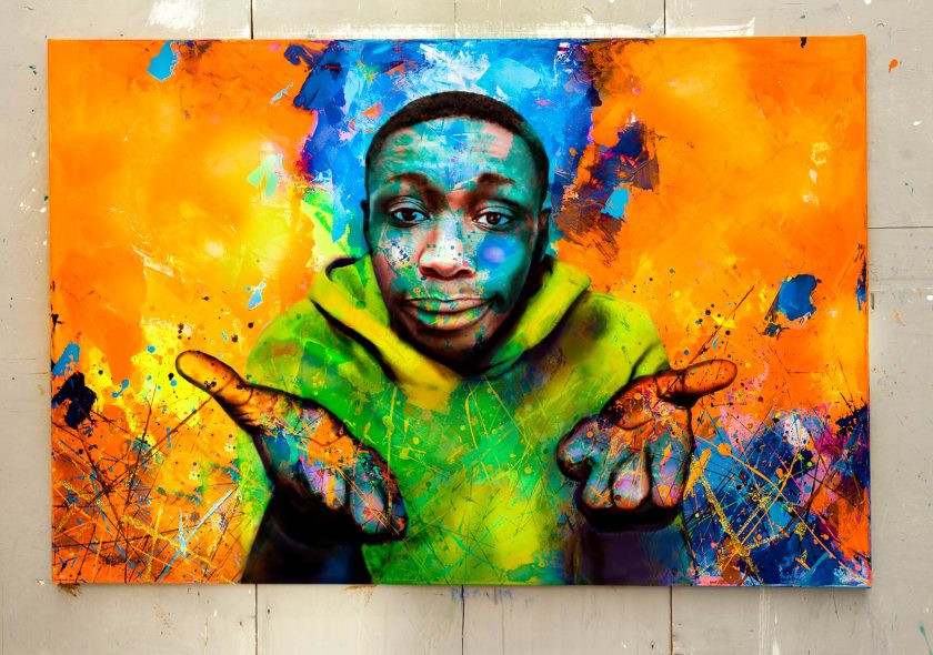 Khaby Lame portrait-Tile - Image 3