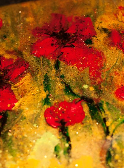 Custom Backsplash - Rede Poppies