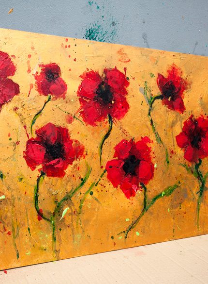 Custom Backsplash - Rede Poppies