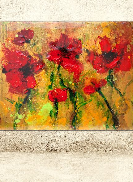 Custom Backsplash - Rede Poppies