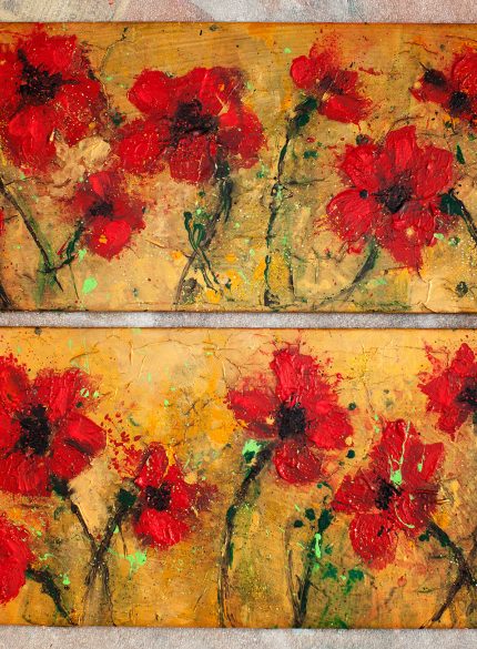 Custom Backsplash - Rede Poppies