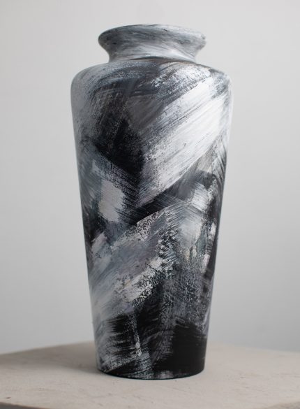 Black and White Sun flower and Vase