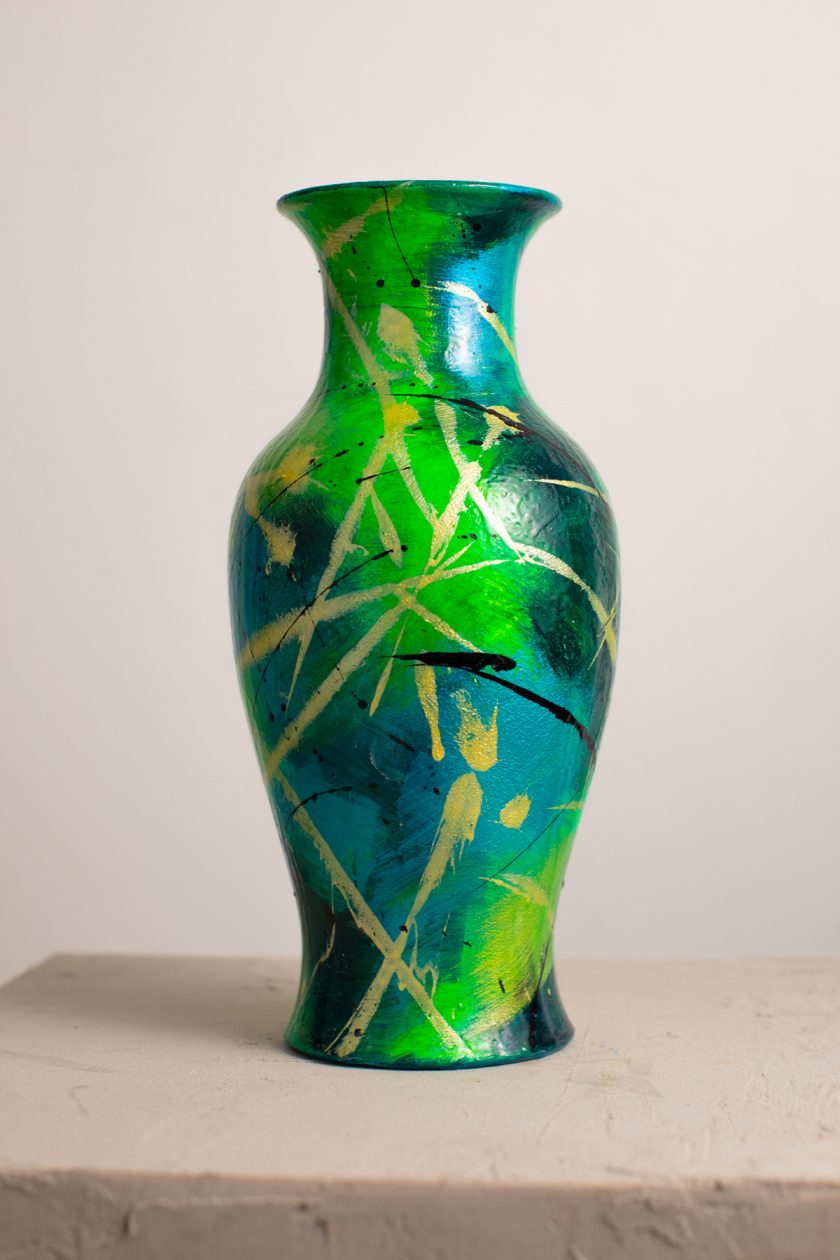 Green Life -Abstract Vase - Image 5