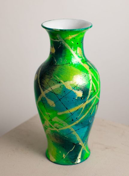 Green Life -Abstract Vase