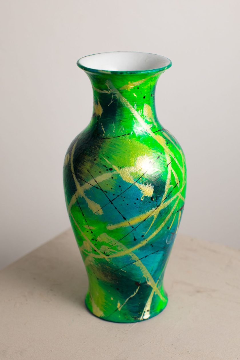 Green Life -Abstract Vase - Image 4