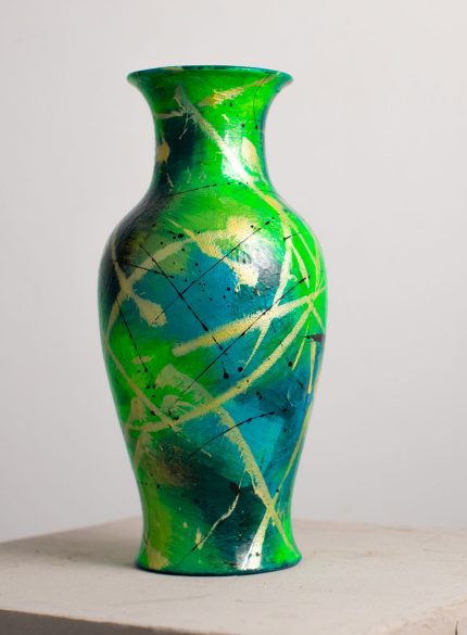 Green Life -Abstract Vase