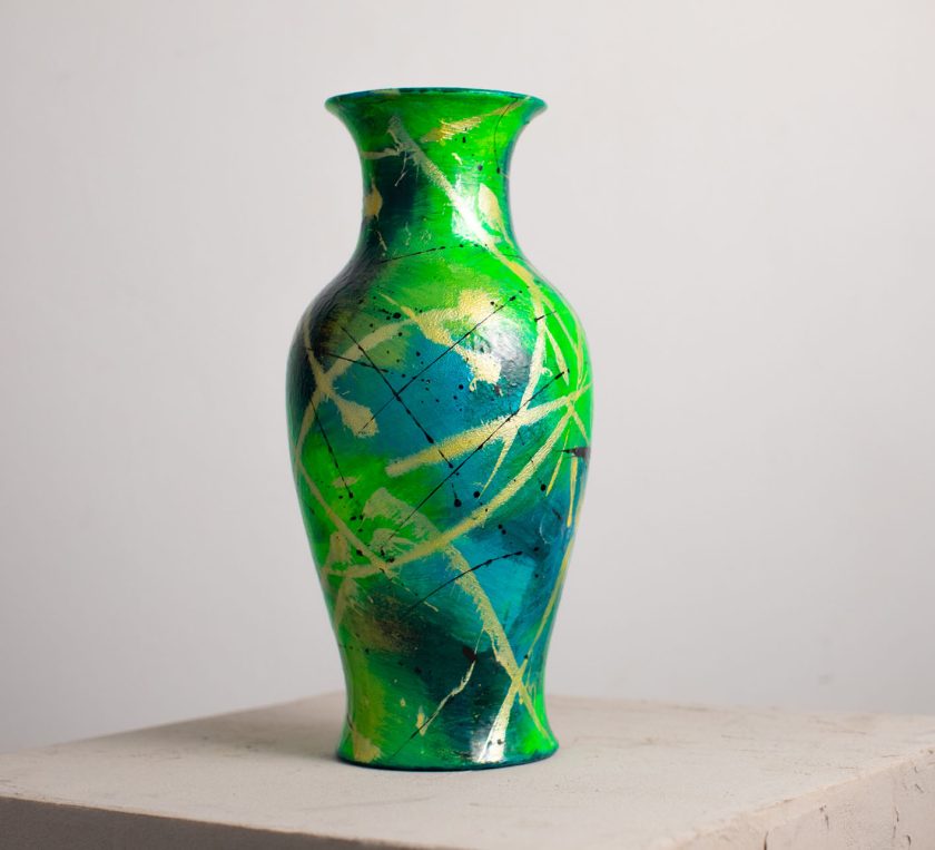 Green Life -Abstract Vase - Image 3