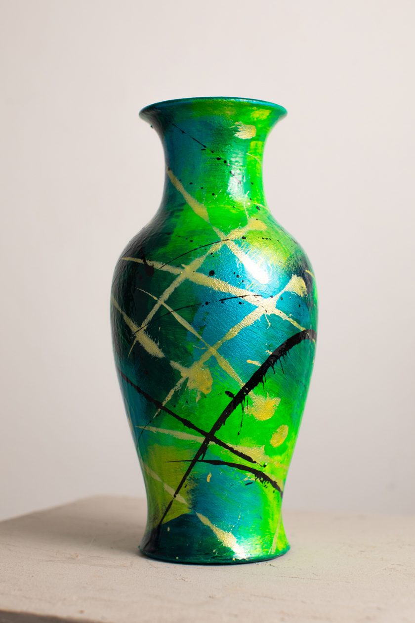 Green Life -Abstract Vase