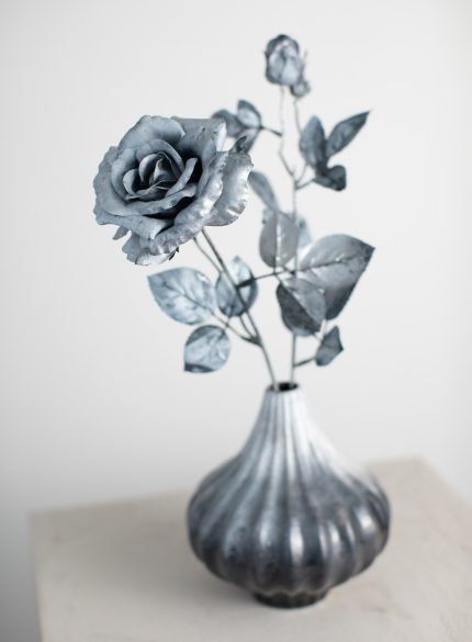 Vase, Rose and Skull