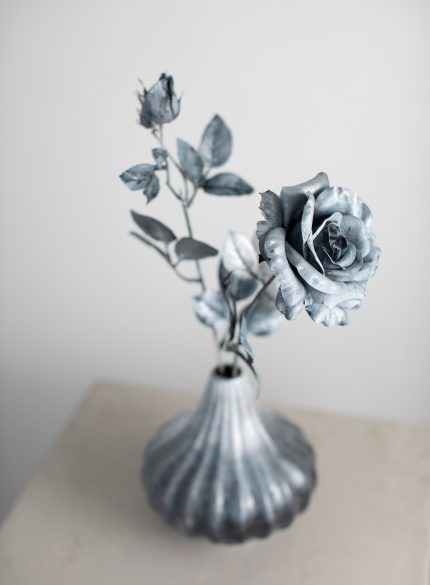 Vase, Rose and Skull