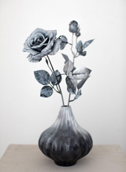 Vase, Rose and Skull