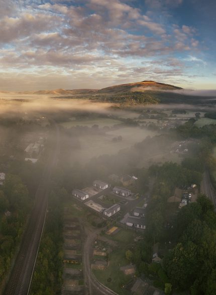 Misty sunrise in Peak District