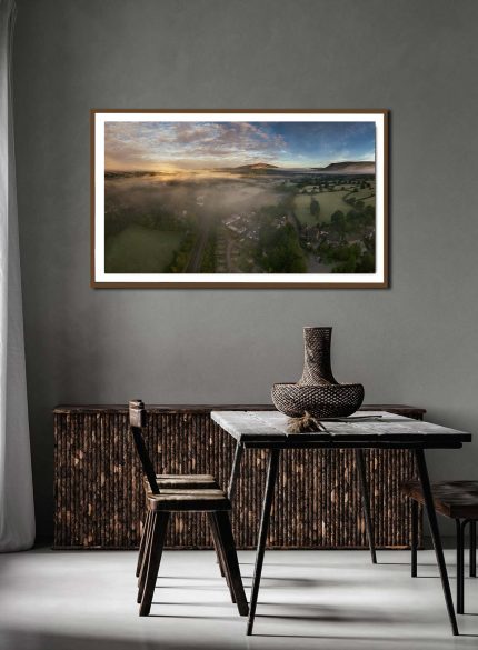 Misty sunrise in Peak District