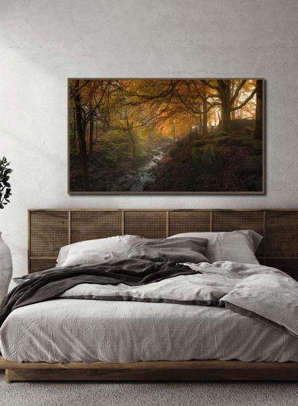 Padley Gorge misty sunrise