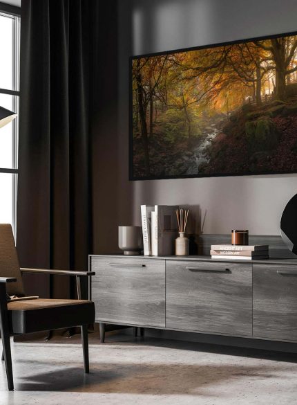 Padley Gorge misty sunrise