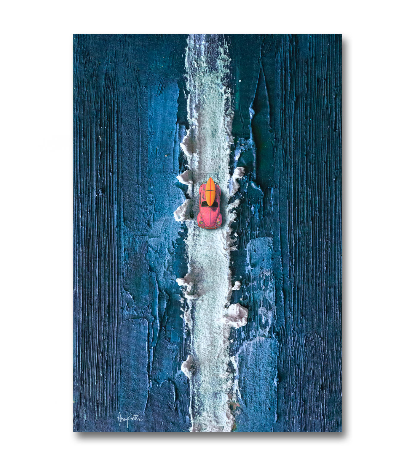 Custom Aerial Car Wall Art Painting on Canvas