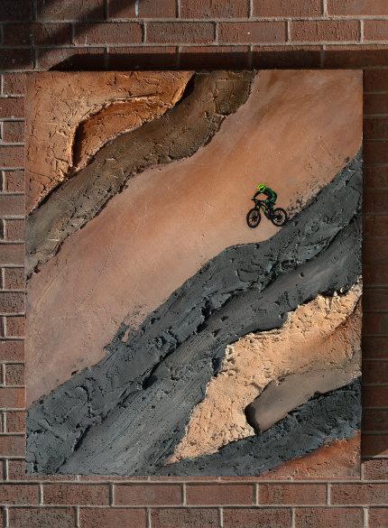 Textured Mountain Bike Cyclist
