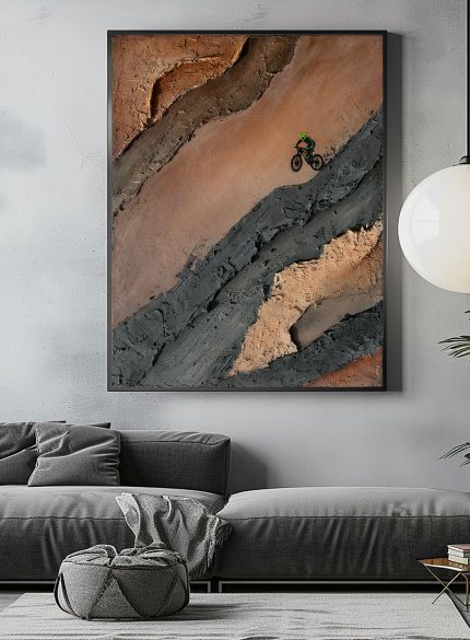 Textured Mountain Bike Cyclist