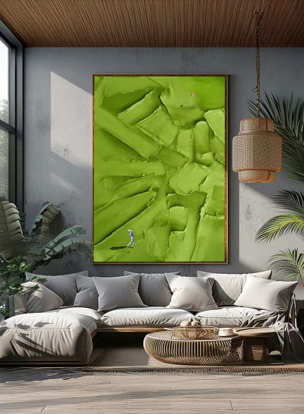 Textured Green Golf Wall Art Painting | 3D Sports Canvas Decor for Men & Women