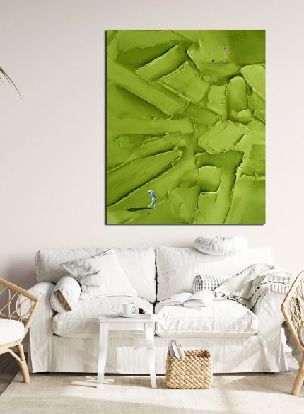 Textured Green Golf Wall Art Painting | 3D Sports Canvas Decor for Men & Women