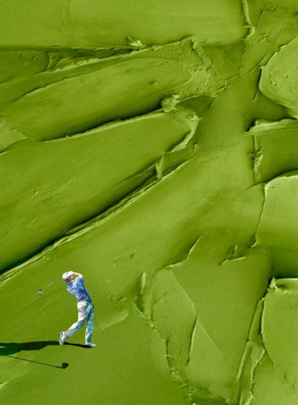 Textured Green Golf Wall Art Painting | 3D Sports Canvas Decor for Men & Women