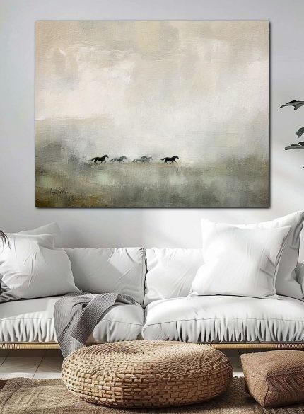 Horse Painting on Canvas – Large Original Equine Art