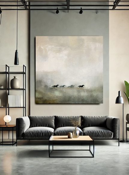 Horse Painting on Canvas – Large Original Equine Art