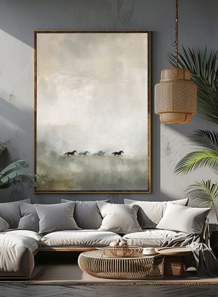 Horse Painting on Canvas – Large Original Equine Art