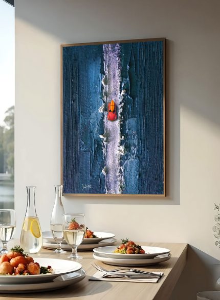 Custom Aerial Car Wall Art Painting on Canvas