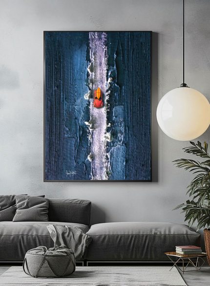 Custom Aerial Car Wall Art Painting on Canvas