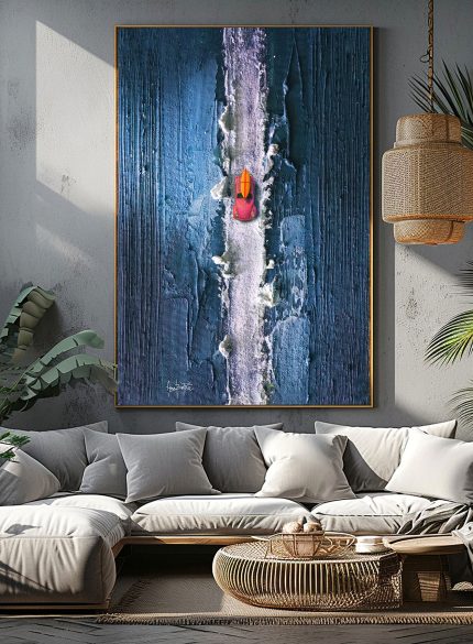 Custom Aerial Car Wall Art Painting on Canvas