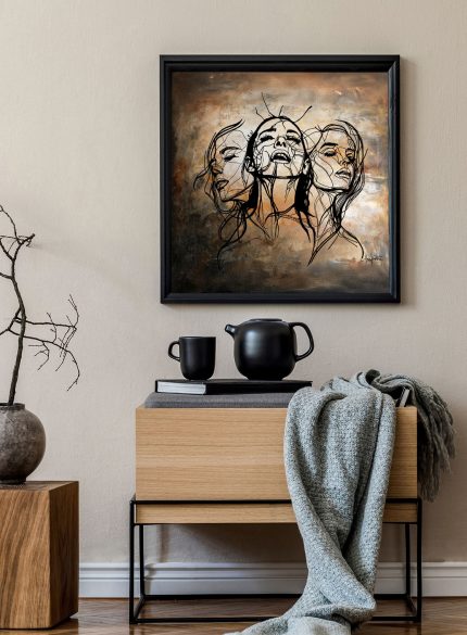 The Three Graces -Abstract Woman Portrait