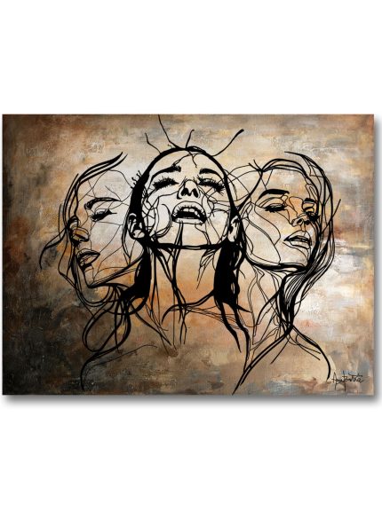 The Three Graces -Abstract Woman Portrait