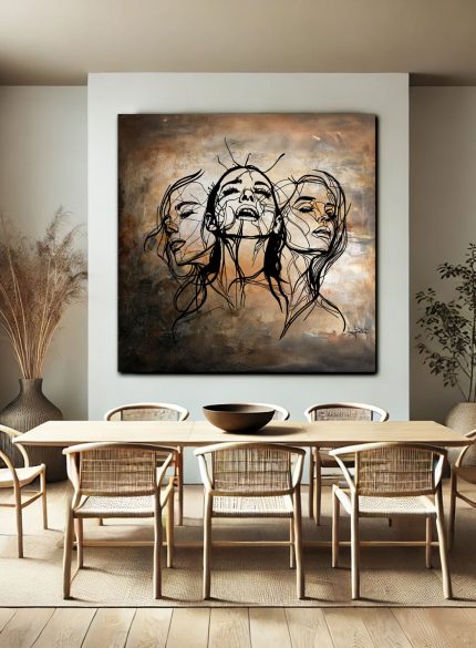 The Three Graces -Abstract Woman Portrait