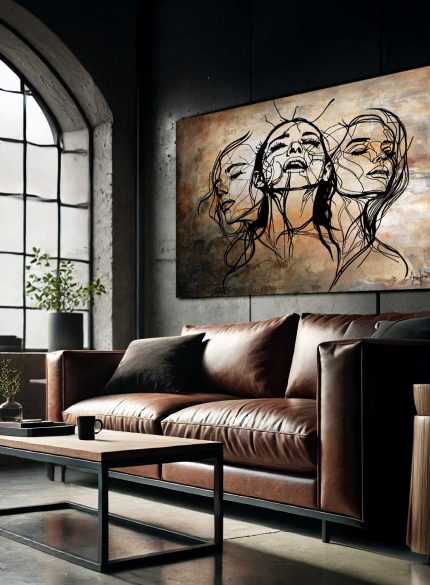 The Three Graces -Abstract Woman Portrait