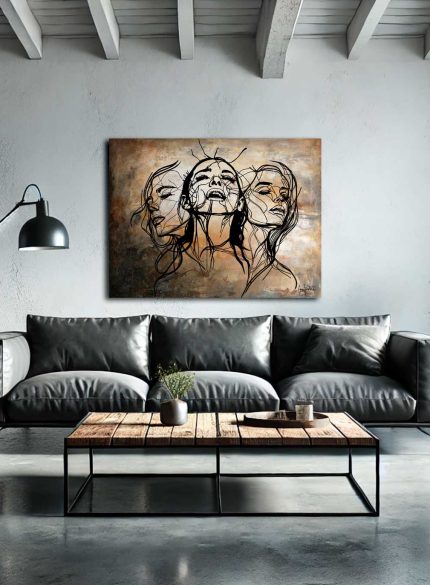 The Three Graces -Abstract Woman Portrait