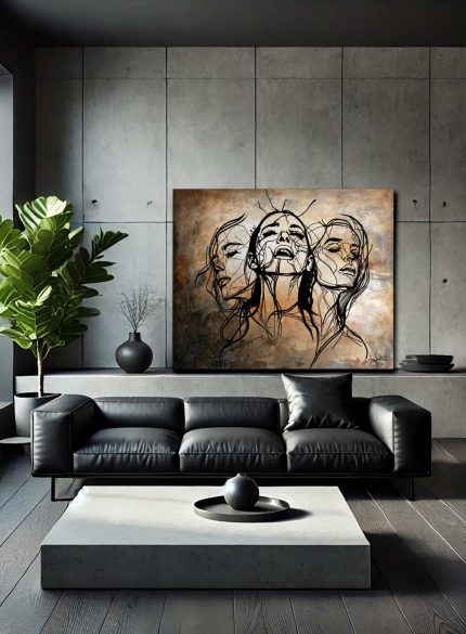 The Three Graces -Abstract Woman Portrait