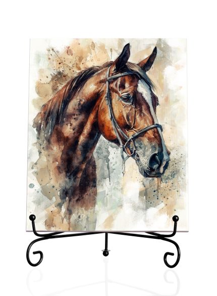 Personalised Ceramic Photo Tile – Luxury Gift in Elegant Black Presentation Box + Metal Stand & Certificate