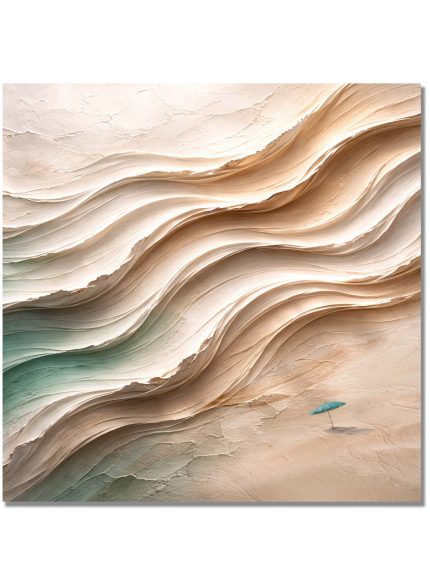 Earth Tone Wave Sculpture Painting